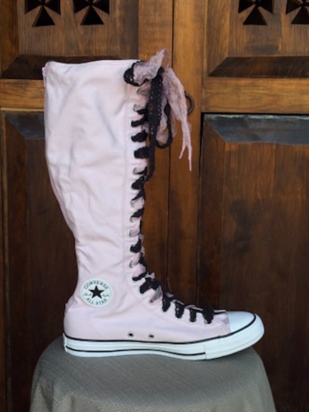 Converse Chuck Taylor XX-Hi Double Lace Summit Pink Knee High NWOB Size 10 W - Picture 10 of 14